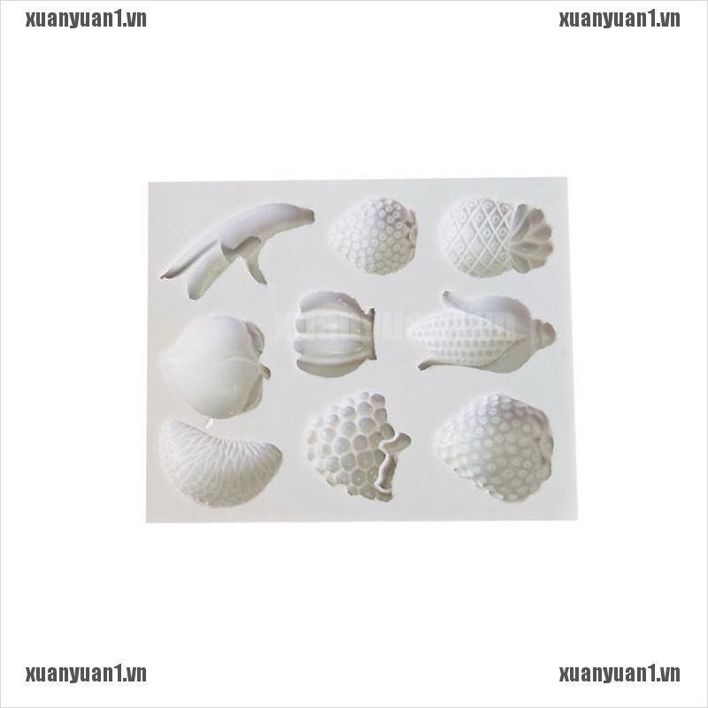 [XUANYUAN1] Khuôn silicone Làm Bánh Kẹo Socola Trang Trí Dòng Trái Cây