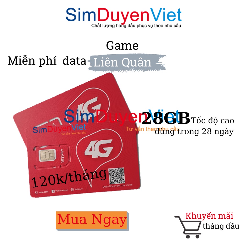 Sim 4G Viettel combo ưu đãi Gọi miễn phí nội mạng + Data + gọi ngoại mạng