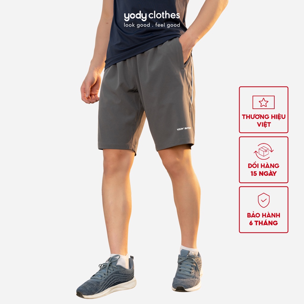 [SALE 30%] Quần short quần đùi thể thao nam YODY basic thoáng mát nhẹ nhàng bền màu SQM5003