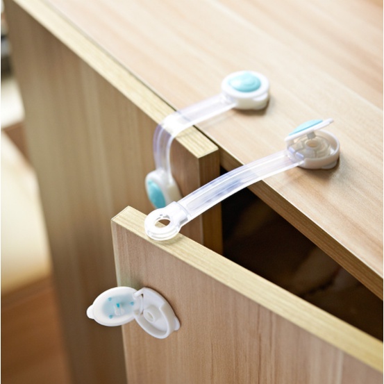 ?Khóa Ngăn Kéo/ Khóa Tủ Lạnh Loại Bền, Chắc - Dây Khóa Đa Năng - Chốt An Toàn Tủ Đồ/ Ngăn Kéo/ Tủ Lạnh