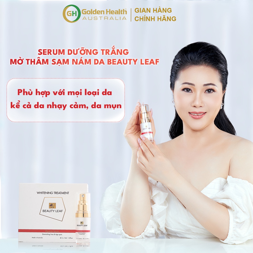 [GOLDEN HEALTH] Tinh chất serum trắng da, chống nhăn, ngừa lão hóa nhau thai cừu Beauty Leaf