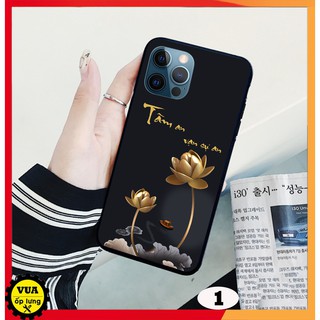 Ốp lưng kính cường lực 3d in hoa sen cho điện thoại iphone 12/12 pro - iphone 12 mini - iphone 12 pro max đẹp