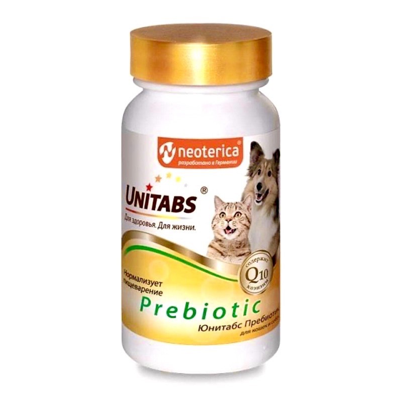 Men tiêu hoá bổ sung Prebiotic dành cho chó mèo Unitabs - nhập Nga (100v)