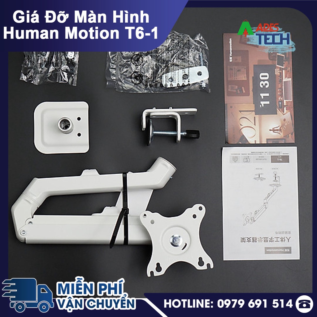 Giá Treo Màn Hình Máy Tính Human Motion T6 | Giá Đỡ Màn Hình Máy Tính Chắc Chắn | Bảo Hành Chính Hãng 12 Tháng