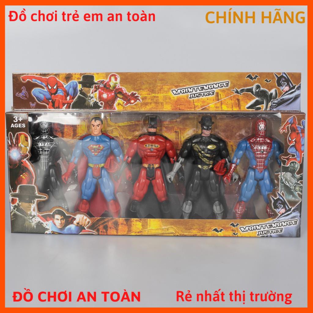 Đồ chơi trẻ em Vỉ đồ chơi siêu anh hùng 5 nhân vật cực HOT người nhện superman và các nhân vật