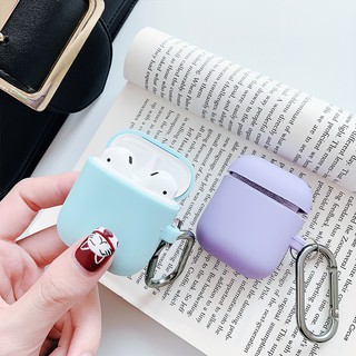 Ốp airpod airpods case airpod 2 case airpod pro bọc airpods 2 ốp lưng airpod protective cover ❄۩▥AirPods protective cover Apple Bluetooth wireless earphone iPhone solid color air cute silicone ipod shell change pods box vibrato airpod accessories ins