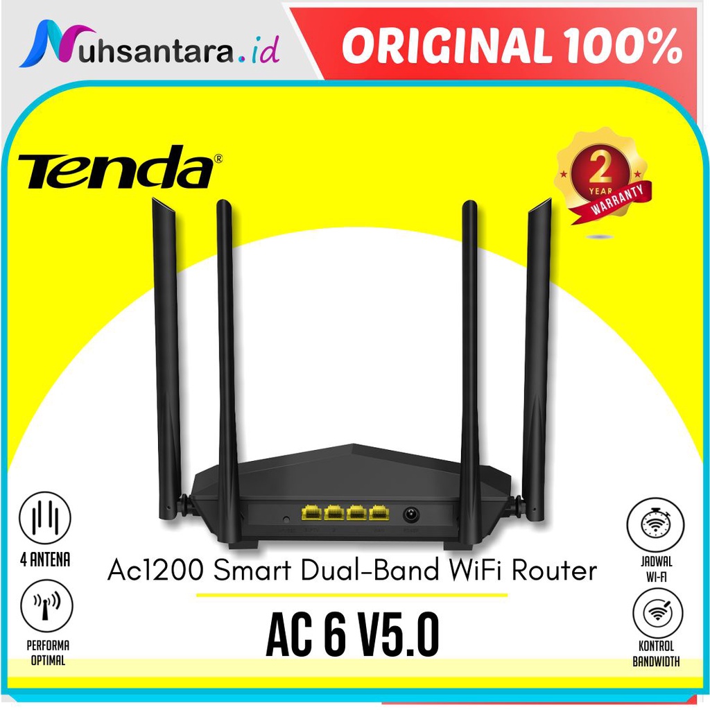 TENDA Ăng ten phát sóng Wifi Ac6 AC1200 4