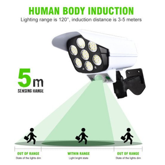 Đèn COB Cảm Biến Di Chuyển Thông Minh - Ngụy Trang Camera Chống Trộm - Sử Dụng Năng Lượng Mặt trời - K1138