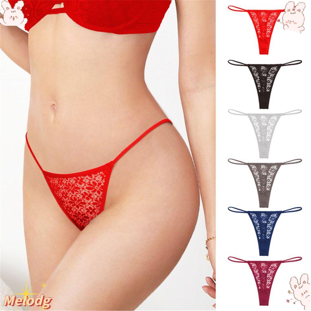 Quần Lót Chữ T Không Đường May Thêu Ren Hoa Dành Cho Nữ