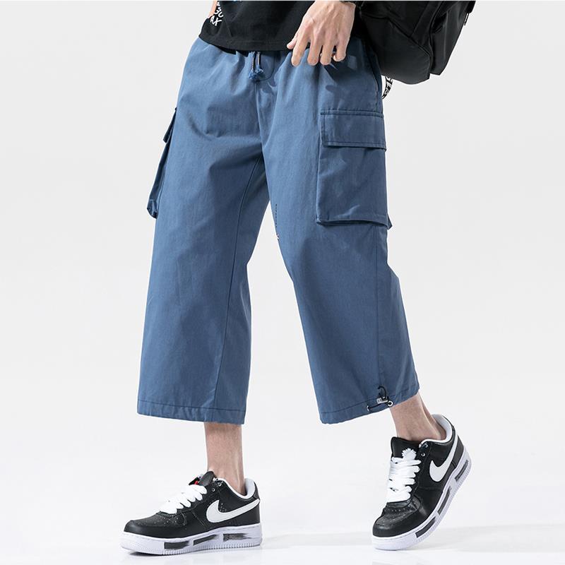 Quần Lửng 7 Tấc Dáng Rộng Vải Cotton Mỏng Thời Trang Mùa Hè Cho Nam