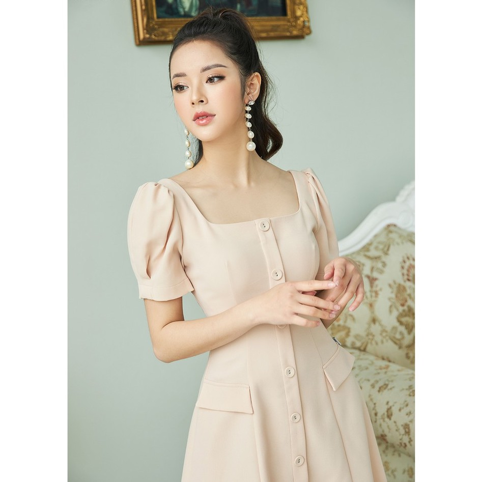 [Mã WABR0101 giảm 10% đơn 99K] Đầm xòe nữ thiết kế by 20 AGAIN DEA0028 vải tuyt si mềm dáng xòe tiểu thư | BigBuy360 - bigbuy360.vn