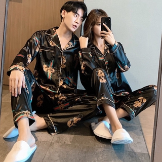 Đồ mặc nhà Pijama lụa bóng Quảng Châu cao cấp
