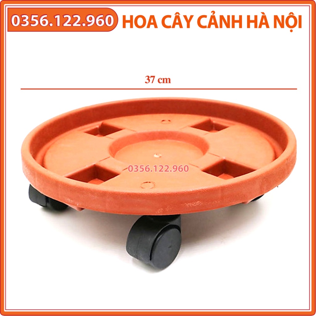 Giá để chậu hoa bằng nhựa đưởng kính 37cm, Kệ để chậu cây cảnh có bánh xe