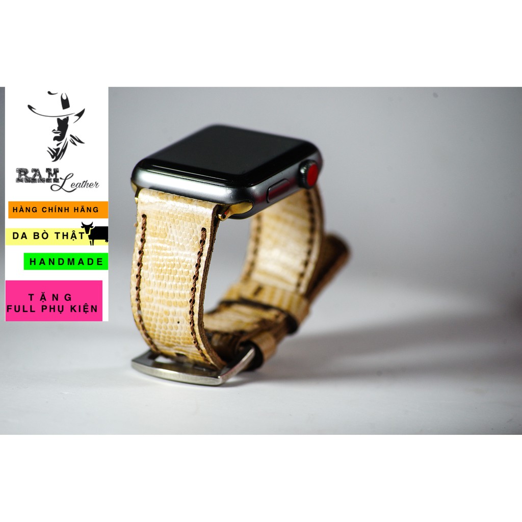 Dây đồng hồ da bò thật cao cấp RAM Leather classic 1926 - tặng khóa chốt và cây thay dây