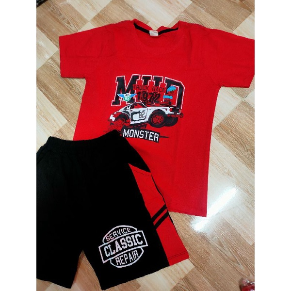 Bộ tay ngắn quần đùi thun cotton 100% chính phẩm hàng shop size cồ