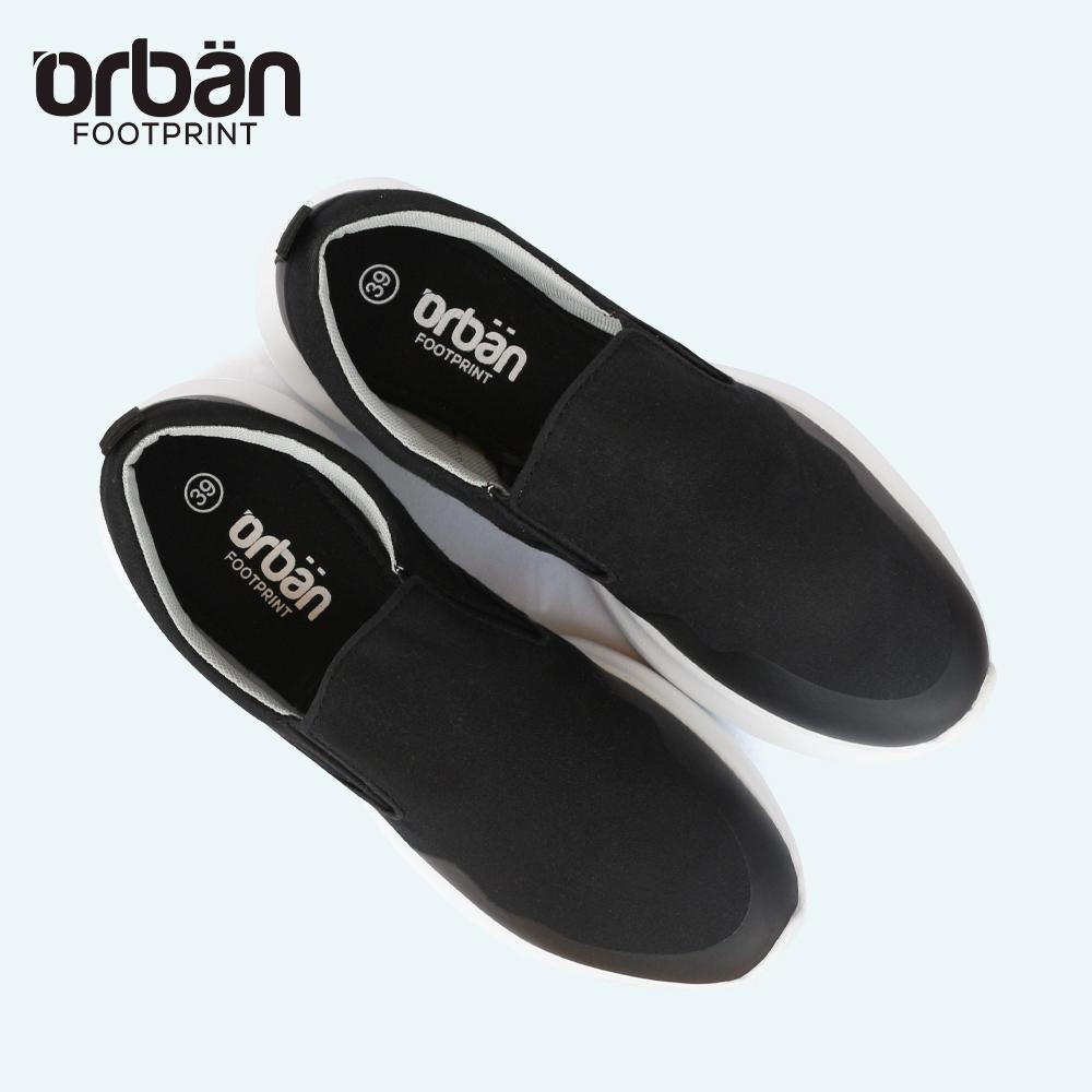 Giày slipon nam đế cao Urban TM1907 vải đen | BigBuy360 - bigbuy360.vn