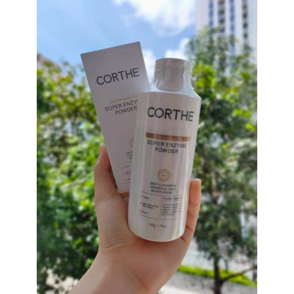 Bột rửa mặt dành cho da dầu , mụn ẩn - Corthe demo esential super enzym powder