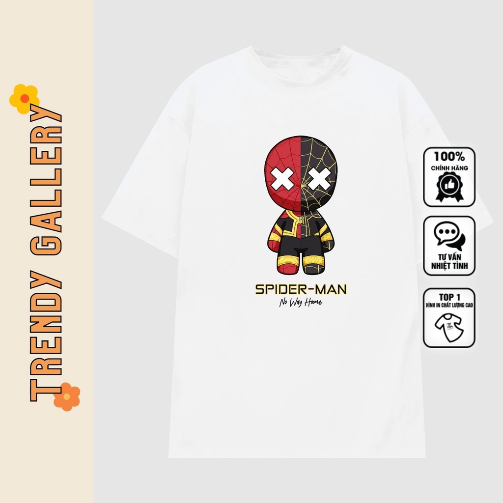 Áo Phông Nữ Tay Lỡ In Hình "Spider Man: No Way Home" Trendy Gallery, Áo Phông Unisex Form Rộng TV5082