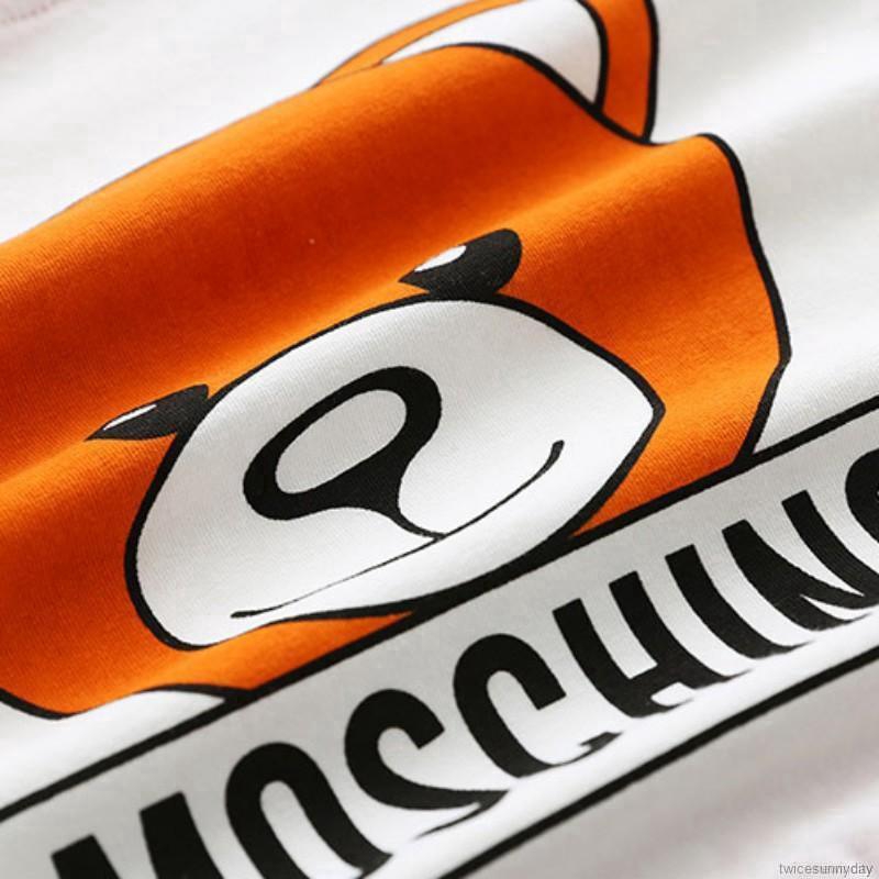 Bộ áo thun phối quần short in họa tiết hoạt hình cho bé trai + gái