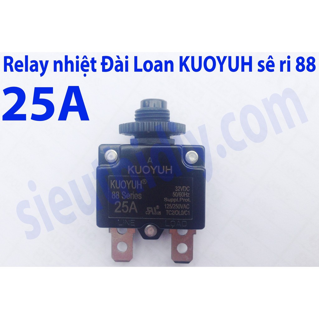 Rơ le relay 13-25A cầu chì nhiệt Đài Loan KUOYUH sê ri 88