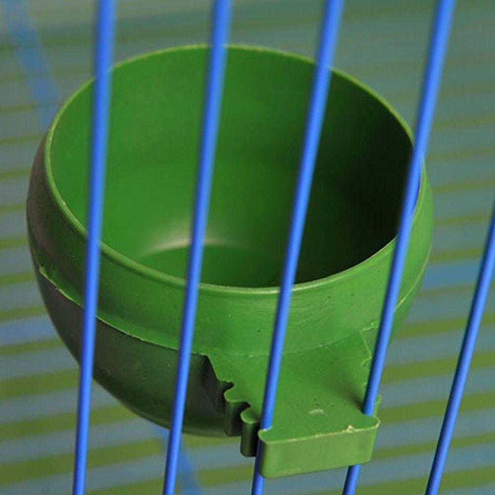 Cốc Đựng Thức Ăn Nước Uống Hình Tròn Màu Xanh Lá Dành Cho Chim Vẹt