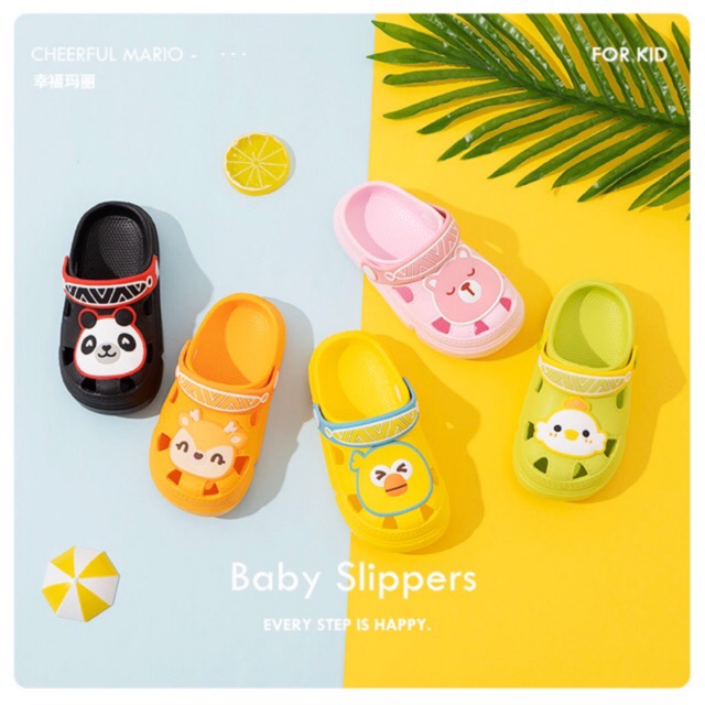 Dép sục siêu nhẹ mùa hè Cheerful Mario chính hãng