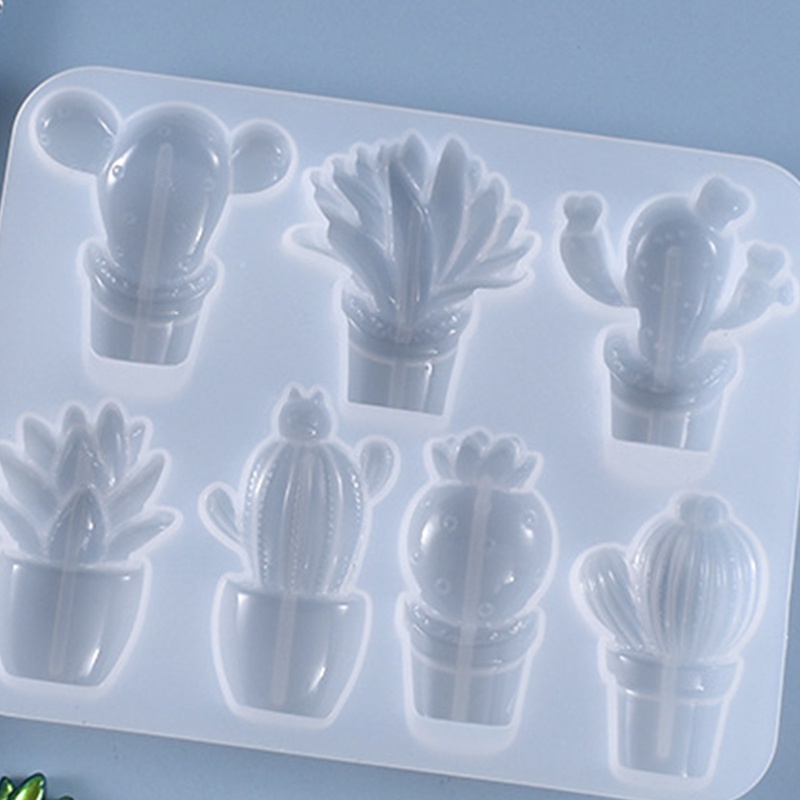 Sa Khuôn Làm Móc Khóa Hình Cây Xương Rồng 3D Bằng Epoxy Resin DIY