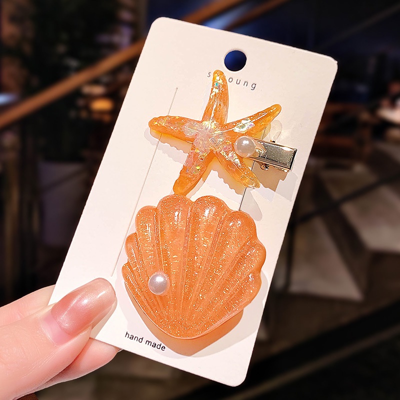 Kẹp Tóc Mỏ Vịt Hình Vỏ Sò / Sao Biển Thời Trang 2022