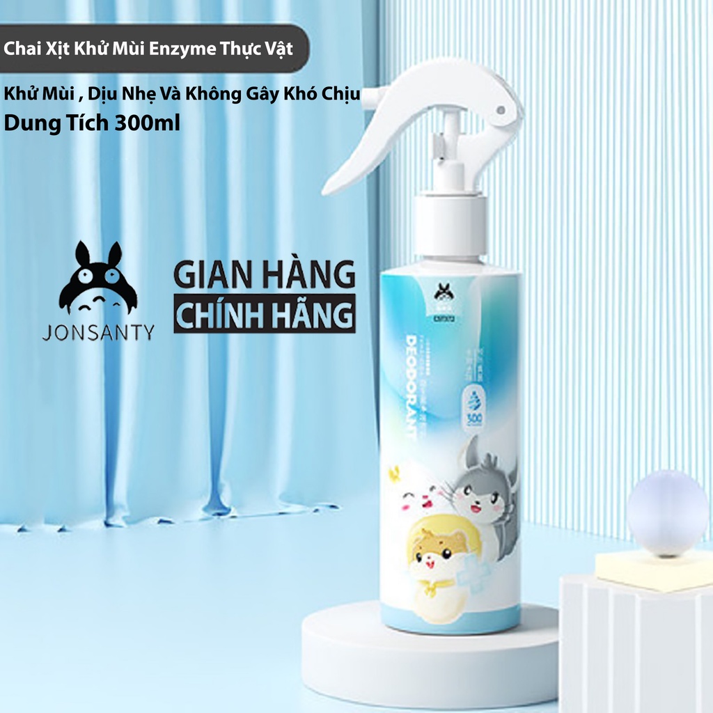 Xịt khuẩn khử mùi thú cưng JONSANTY hương chanh bạc hà cao cấp làm sạch không khí, bảo vệ pets khỏi bọ chét, chấy, rận