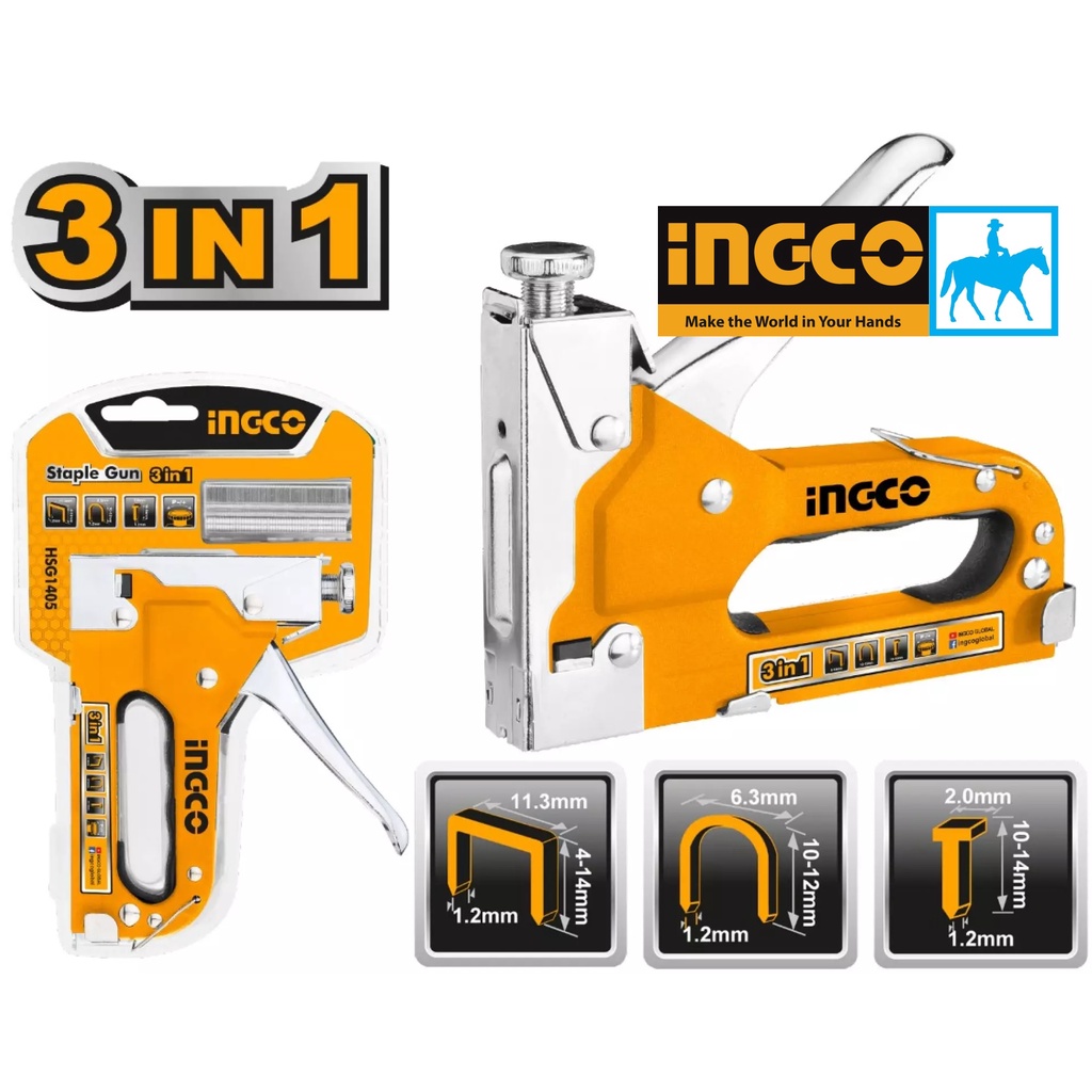 Dụng Cụ Kìm Kềm Bấm Đinh Ghim 3 Trong 1 INGCO HSG1405
