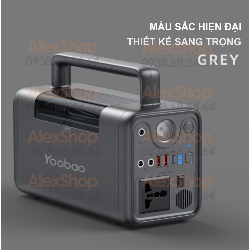 Trạm Sạc Dự Phòng Yoobao Công Suất Tổng 300W Typec 65W AC220 Sạc Đa Năng Dung Lượng 80000mAh