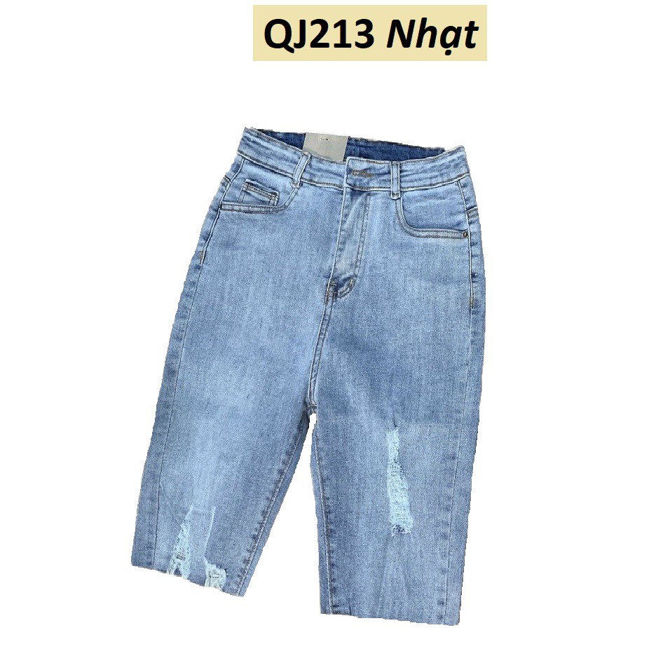 Quần ngố jeans co giãn lưng cao QJ213