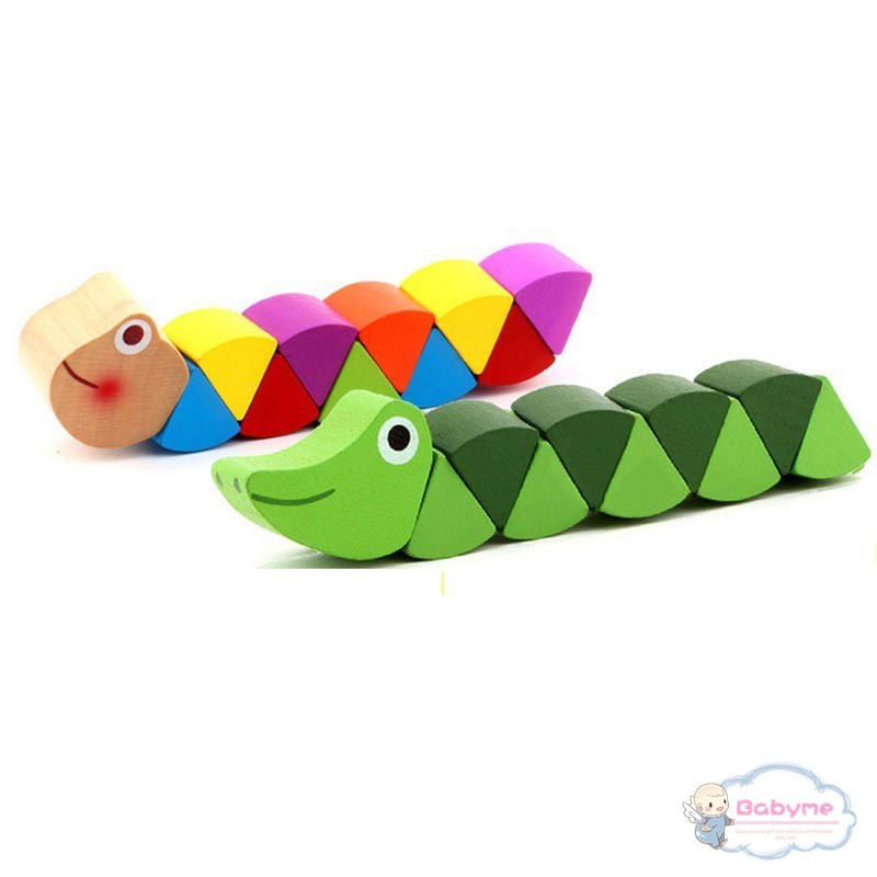 Đồ chơi bằng gỗ hình côn trùng nhiều màu sắc dễ thương cho trẻ em