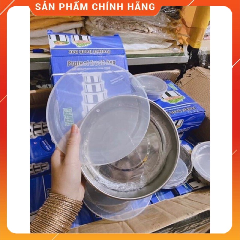 Bộ thố lạnh inox 5 món , Bộ 5 hộp đựng thực phẩm inox có nắp đậy cao cấp