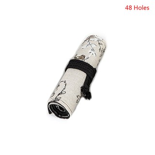Túi Đựng Bút Dạng Cuộn Họa Tiết Hoa Mẫu Đơn Xinh Xắn 12 / 24 / 36 / 48 / 72