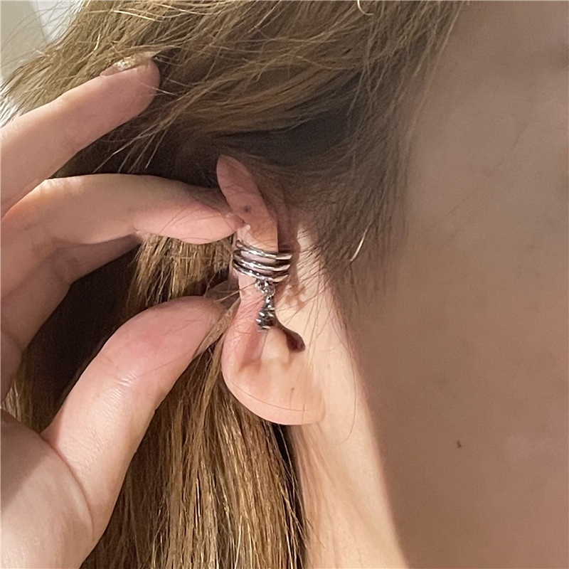 Khuyên Kẹp Vành Tai Hình Chữ Thập Phong Cách Retro Hàn Quốc 19A1267