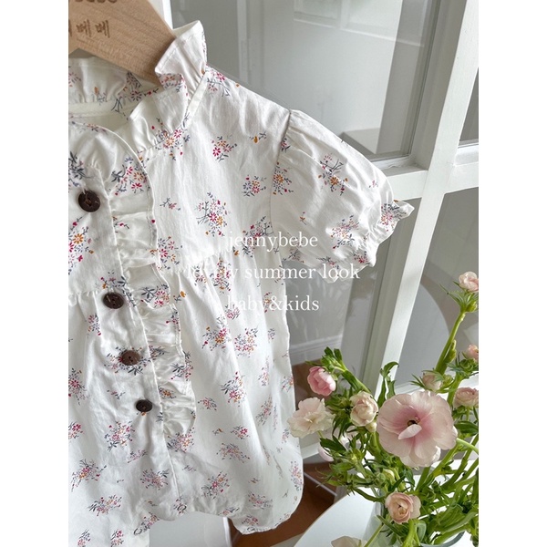 Bộ Body Bé Gái Cộc Tay Hoa Nhí Style Hàn Quốc Cho Bé 0-2 Tuổi Nhà Jennybebe