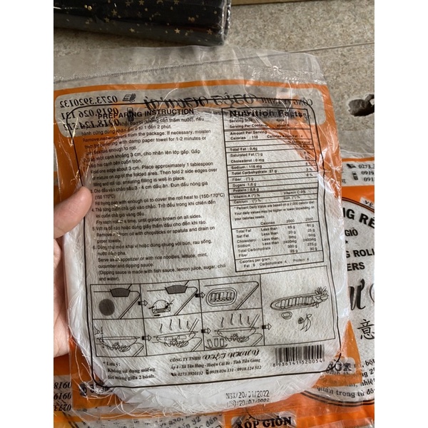 Combo 10 gói bánh tráng rế cuốn chả giò xốp giòn 75g