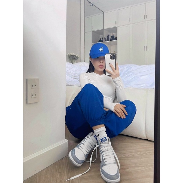 Quần baggy lưng thun ly bo gấu