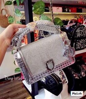 Túi Dior đá bạc size 22cm