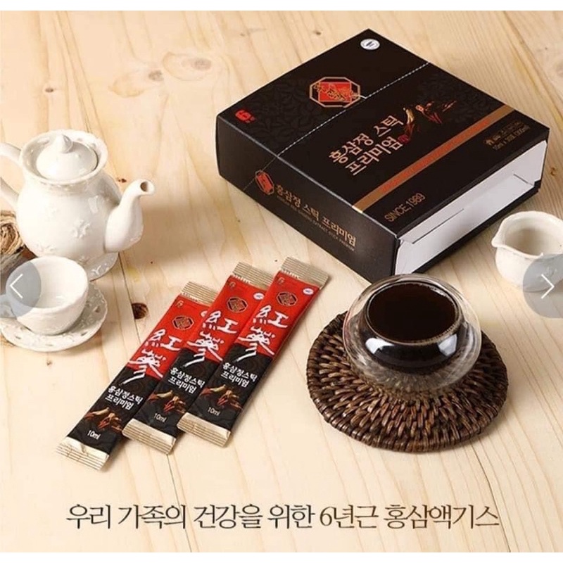 Hồng Sâm 6 Năm Cao Cấp KOREA RED GINSENG EXTRACT STICK PREMIUM 30 gói*10ml
