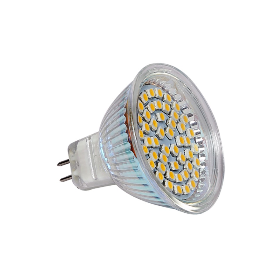 Bóng chén led chân ghim GU5.3 - 5W thủ tinh ánh sáng trắng, vàng