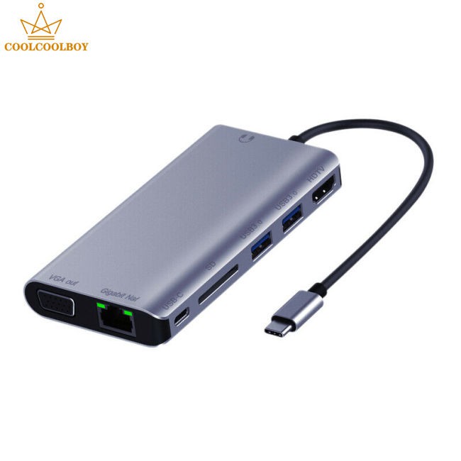 Trạm Chuyển Đổi Usb-C Sang Hdmi Vga Hub Đa Chức Năng