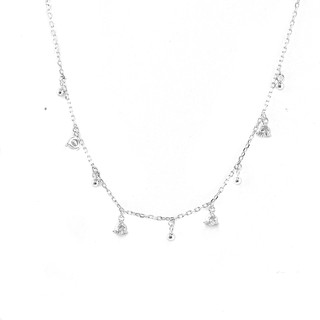 Dây Chuyền Bạc Blue Peach Đá Sparkle DC332
