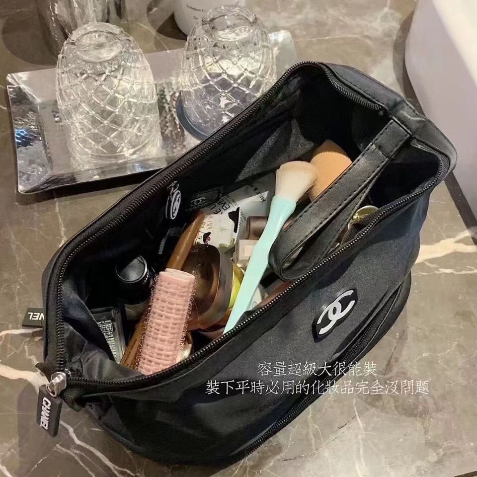 CHANEL Túi đựng mỹ phẩm hai lớp màu đen chống thấm nước phong cách cổ điển 2021 | BigBuy360 - bigbuy360.vn