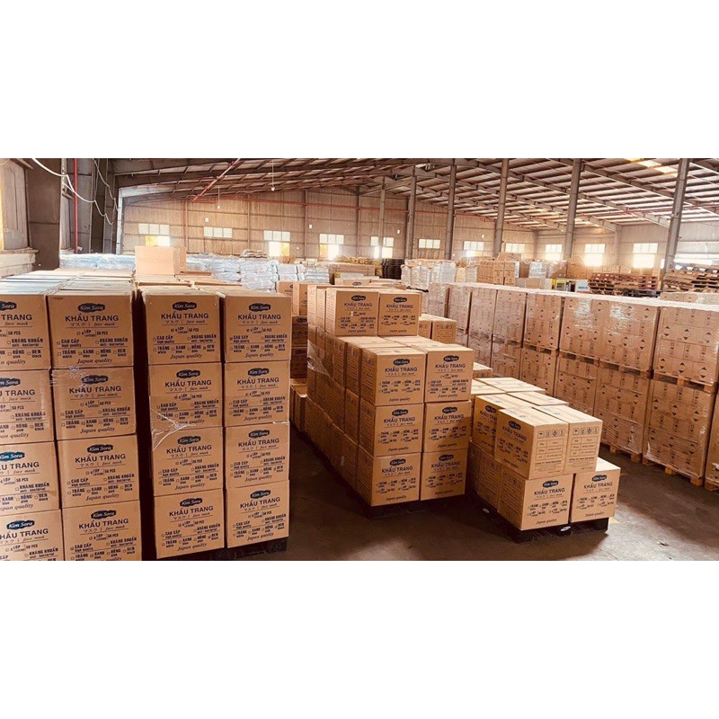 khẩu trang xuất khẩu kim sora 4 lớp cao cấp (trắng xanh xám} | BigBuy360 - bigbuy360.vn