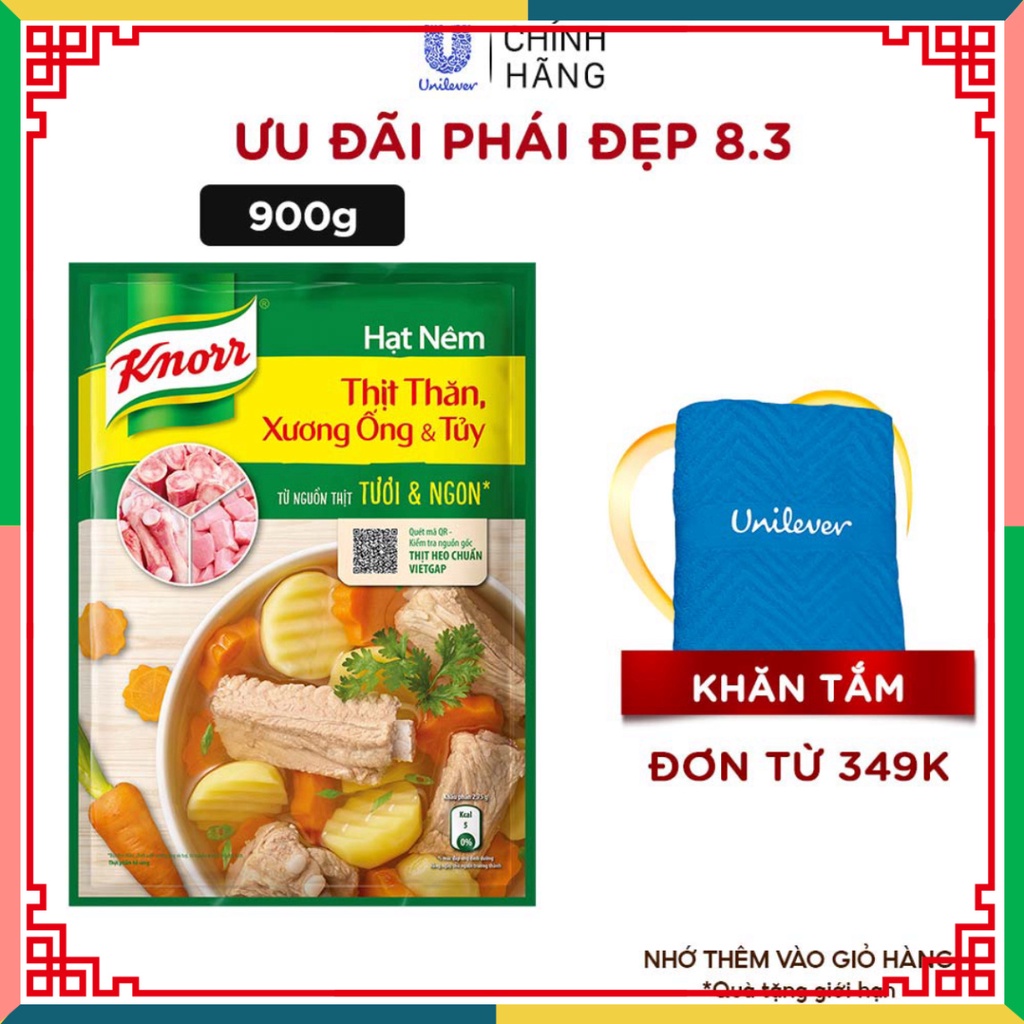 Hạt Nêm Knorr Thịt Thăn, phần xương ống và Tủy cải thiện Vitamin A 400G