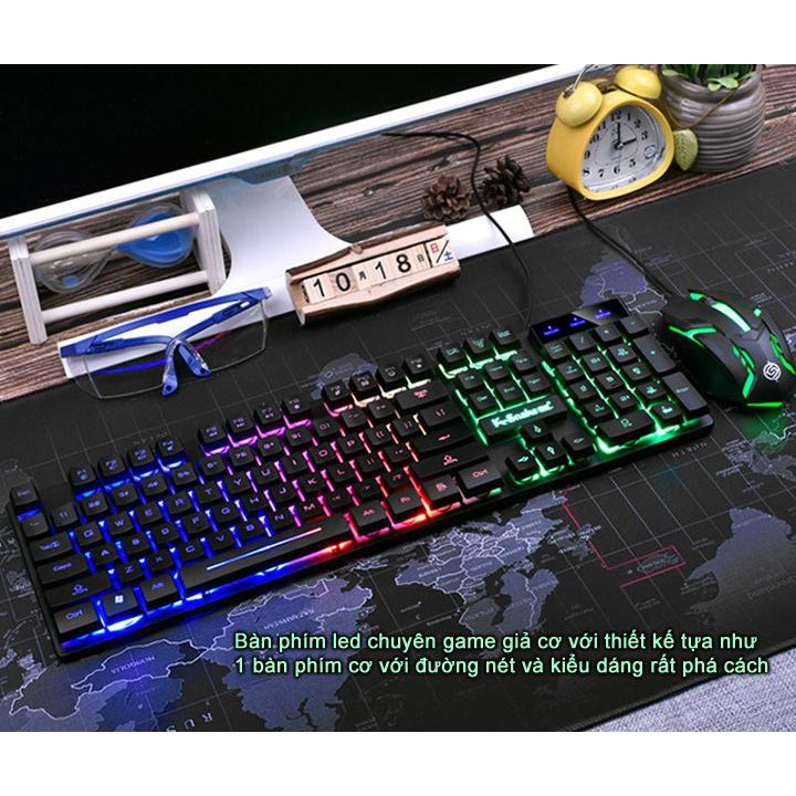 Bộ bàn phím và chuột K-SNAKE KM320 chuyên Game Led 7 màu