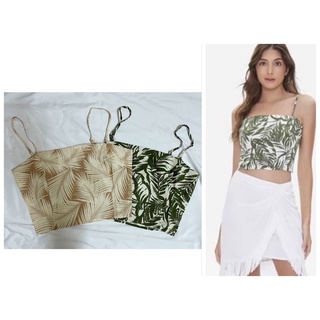 Áo croptop hoạ tiết f21 VNXK