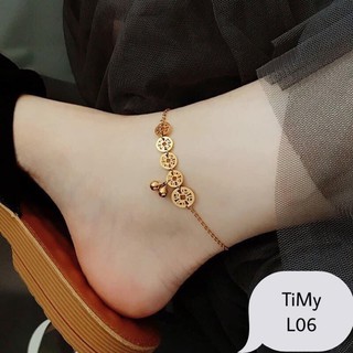 Lắc chân nữ, lắc chân mềm hình đồng tiền may mắn